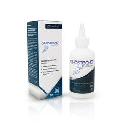 GhostBond Platinum bottle closeup shows heat-resistant hold for wigs.