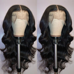 GIANNAY body-wave lace-front wig 26-inch side view for daily wear