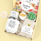 GiftPeak sympathy gift basket box with hug-in-a-box presentation for comfort.