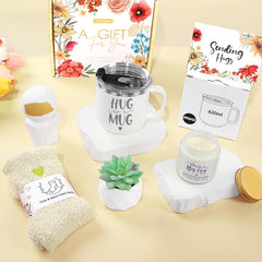 GiftPeak sympathy gift-basket inside items showcase a comforting array.