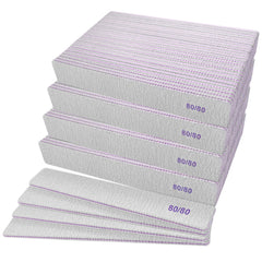 GigaGround 80/80 grit nail files pack for fast acrylic and gel nail shaping.