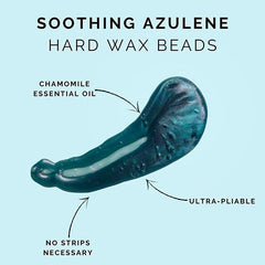 GIGI Azulene wax with chamomile fragrance offers a soothing scent during waxing sessions.