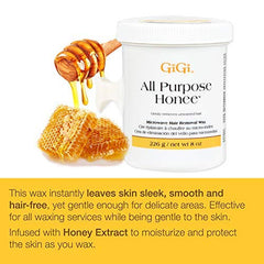GIGI microwave waxing process shows melt-ready wax for gentler at-home sessions.