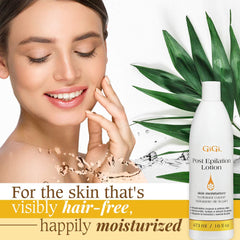 GIGI Post Waxing Lotion residue-removal helps cleanse pores after epilation.