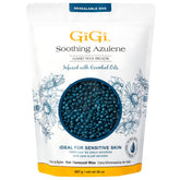 GIGI Soothing Azulene hard wax beads for full-body application delivering smooth waxing with calming care