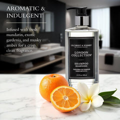 Gilchrist and Soames London Collection Shampoo pour action showing controlled dispensing