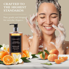 Gilchrist & Soames London Shower Gel fragrance notes of mandarin and gardenia