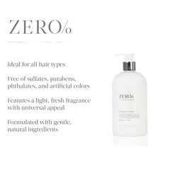 Gilchrist & Soames Zero Percent Conditioner label highlights sulfate-free formula.