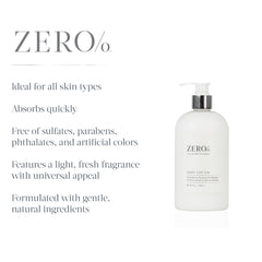 Gilchrist & Soames Zero% lotion texture close-up—light, non-greasy feel