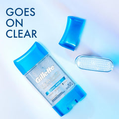Gillette Clear + Dri-Tech Cool Wave gel texture for smooth application.