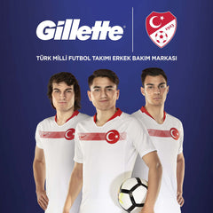 Gillette Fusion5 five-blade surface close-up emphasizes closer hair engagement for cleaner shave.