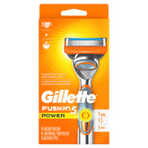 Gillette Fusion5 Power handle close-up highlighting ergonomic grip for steady, comfortable shaving