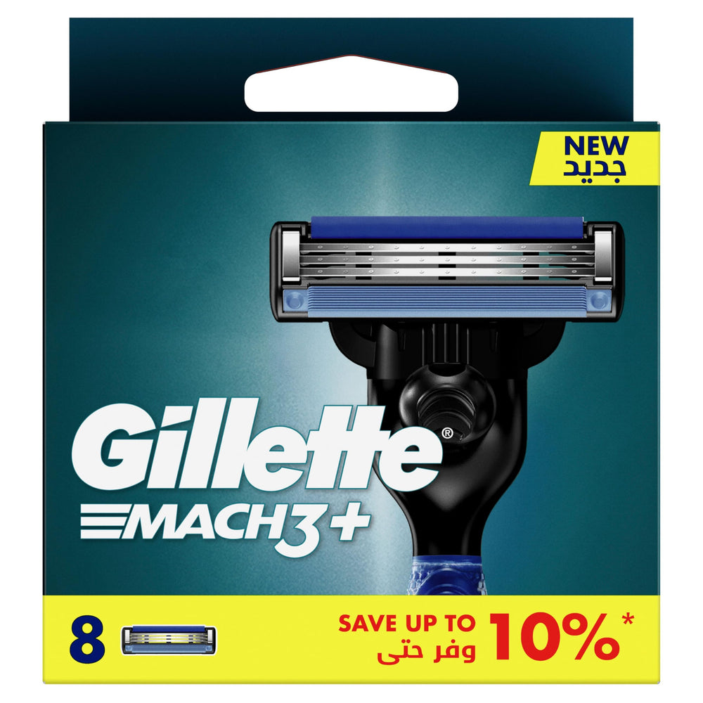 Gillette Mach3 blade pack cover highlights quality for a reliable, close shave.