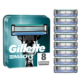 Gillette Mach3 refill blades close-up showing precision blades for a smooth shave.