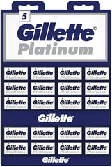 Gillette Platinum double-edge blades on display card for smooth, versatile shaves