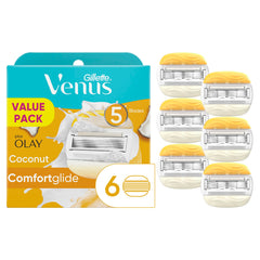 Gillette Venus ComfortGlide refill with five blades for a close shave