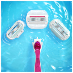 Gillette Venus Sugarberry scent display suggesting refreshing aroma during shaving
