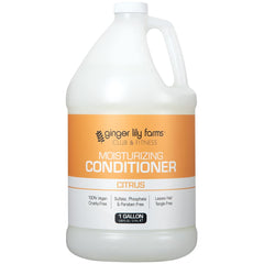 Ginger Lily Farms Club & Fitness conditioner bottle for weightless hydration and soft hair.