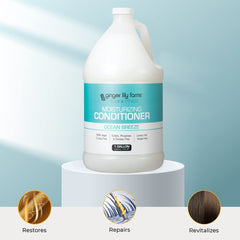 Ginger Lily Farms Club & Fitness silky-soft-hair swatch shows weightless hydration