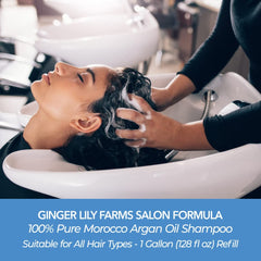Ginger Lily Farms hair wash lather demonstrates gentle cleansing for all hair types