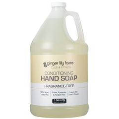 Ginger Lily Farms hand soap refill gallon bottle pour for easy eco-friendly refills