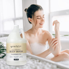 Ginger Lily Farms vegan cruelty-free logo close-up signals ethical skincare choice