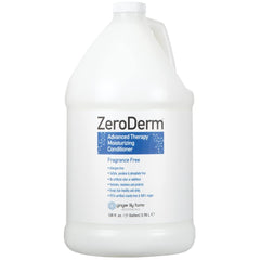 Ginger Lily Farms ZeroDerm Advanced Therapy Conditioner pour bottle showing fragrance-free hydration for all hair types.