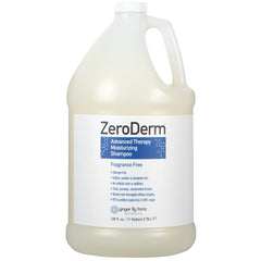 Ginger Lily Farms ZeroDerm bottle showing fragrance-free formula for sensitive scalps.