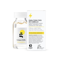 Ginger Milk Hair Growth Ampoule dropper on scalp shows easy application for thinning areas.
