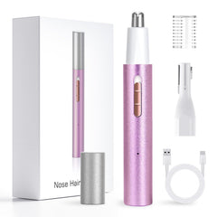Ginity LED Display nose-ear trimmer front view for precise grooming on the go