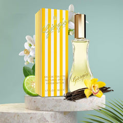 Giorgio Beverly Hills EDT bottle close-up highlighting orange flower and tuberose notes