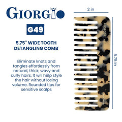 Giorgio G49 White Tokyo wide-tooth teeth close-up highlights saw-cut precision and smooth edges.
