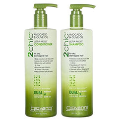 Giovanni 2Chic Ultra-Moist shampoo bottle pouring for daily hydration