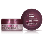 GIOVANNI 2chic Ultra Sleek wax bottle shows strong hold for lasting style and anti-frizz control.