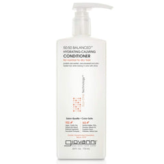 GIOVANNI 50:50 conditioner bottle displaying balanced hydration for daily use.
