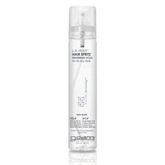 GIOVANNI L.A. Hold Hair Spritz bottle demonstrates strong hold for lasting style.