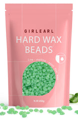 GIRLEARLE Wax Beads Aloe Vera packaging highlights at-home waxing convenience.