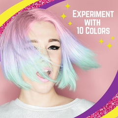 GirlZone Tizas para el pelo, colores vibrantes para transformar estilos en minutos.