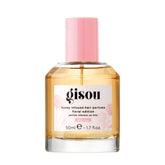 Gisou Honey Infused Hair Perfume bottle highlights hydrating shine and honey scent.
