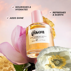 Gisou Honey Infused Hair Perfume with Mirsalehi honey nourishes softness and fragrance.