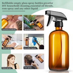 GIVAMEIHF lead-free thick amber glass resists citrus oils and cleansers