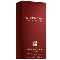 Givenchy Pour Homme EDT spray closeup, versatile scent for casual to evening occasions