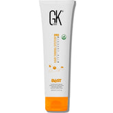 GK Hair keratin treatment bottle pump for easy frizz-control application.
