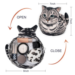 GKIOYRO drawstring bag gray cat closeup reveals detailed feline design and sturdy closure