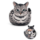 GKIOYRO drawstring makeup bag gray cat front view showing spacious interior for cosmetics on trips
