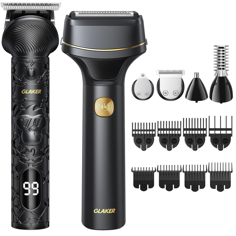GLAKER cordless hair clipper all-in-one kit for at-home grooming