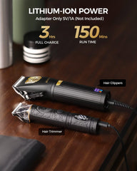 GLAKER hair clippers guards setup for accurate fades and blends
