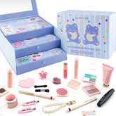 Glam Code 24 Day Advent Calendar blue box front view for daily beauty surprises.