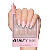 Glamnetic All Time Love nails in glossy semi-transparent finish for durable everyday wear.