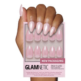 Glamnetic First Kiss glazed nails close-up with UV protection